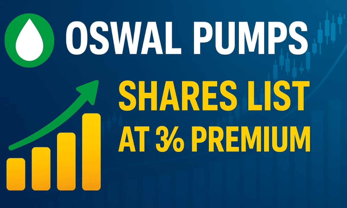 Oswal Pumps Shares List at 3% Premium
